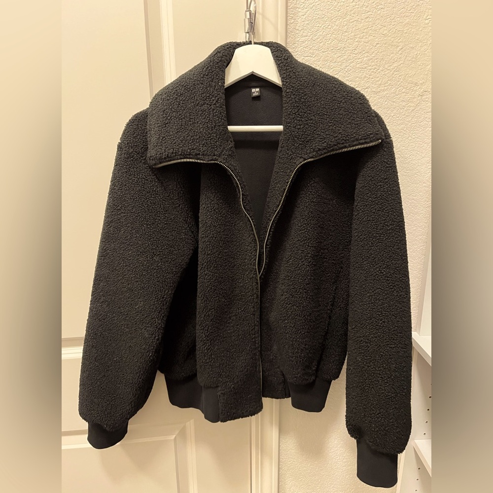 Uniqlo, Women, Fleece jacket, Black, Medium